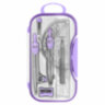 Готовальня BRAUBERG SCHOOL KIT, 11 предметов, циркуль 115 мм, циркуль 125 мм, чертежные принадлежности, лавандовый цвет, 210714, 210714