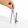 Готовальня BRAUBERG SCHOOL KIT, 11 предметов, циркуль 115 мм, циркуль 125 мм, чертежные принадлежности, лавандовый цвет, 210714, 210714