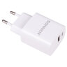Зарядное устройство быстрое сетевое (220 В) SONNEN, USB QC 3.0 + Type-C PD 20 Вт, 3 А, белое, 455505, 455505