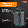 Щетка-веник-пылесос механическая, металлическая, плотная щетина на роликах, чёрно-бирюзовый, разборный, колорбокс, DASWERK, 608948, 608948