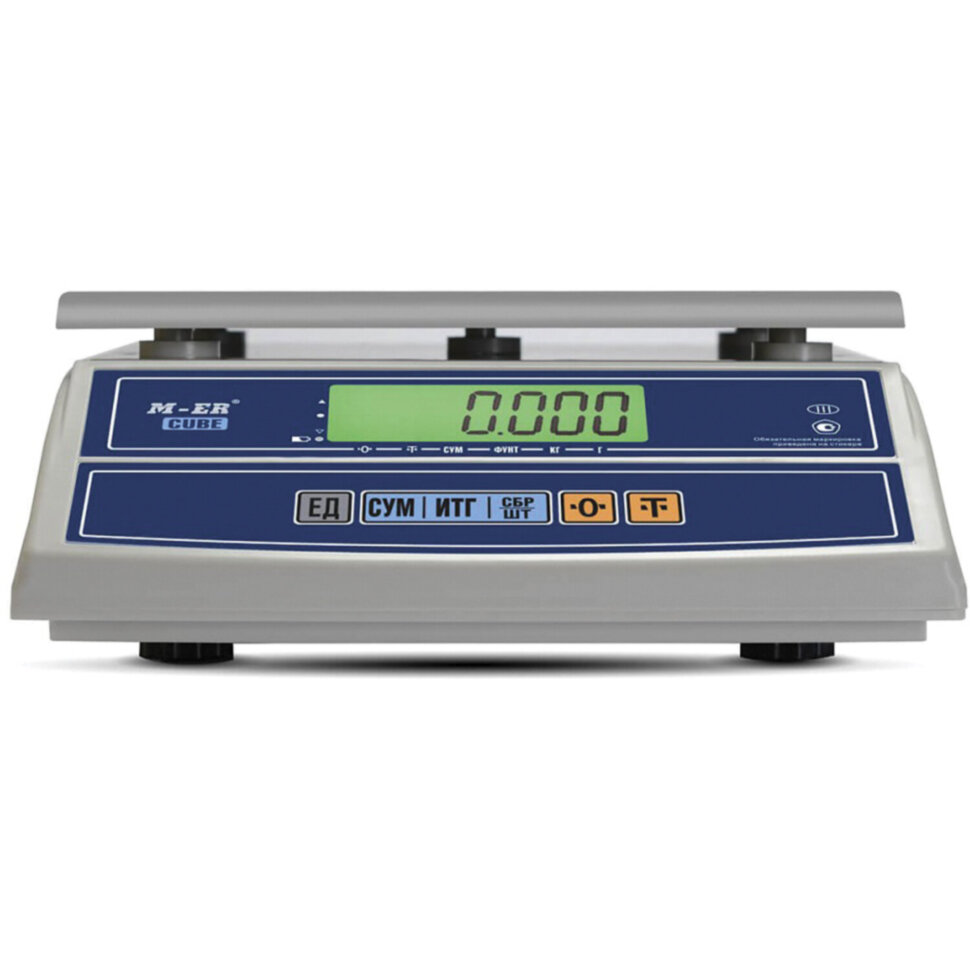 Весы фасовочные MERTECH M-ER 326F-32.5 LCD (0,1-32 кг), дискретность 5 г, платформа 255x210 мм, без стойки, 3054, 290615