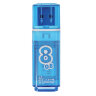 Флеш-диск 8 GB, SMARTBUY Glossy, USB 2.0, синий, SB8GBGS-B, 512178