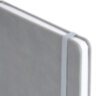 Блокнот А5 135x212 мм BRAUBERG "Edge", под кожу, резинка, держатель, 80 л., клетка, серый, 117146, 117146
