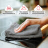 Салфетки из МИКРОФИБРЫ 30х30 см, GRAY, big pack, КОМПЛЕКТ 10 штук, 180 г/м2, LAIMA HOME, 700609, 700609