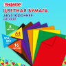 Цветная бумага А4 2-сторонняя газетная, 16 листов, 8 цветов, на скобе, ПИФАГОР, 200х280 мм, "Праздник", 129560, 129560