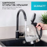 Чайник SCARLETT SC-EK27G10, 1,7 л, 1800 Вт, закрытый нагревательный элемент, стекло, черный, 457206