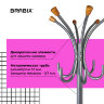 Вешалка-стойка BRABIX "CR-8121" на мраморном диске, металл, 6+4 крючка, цвет серебристый, 606437, 606437