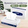 Салфетки косметические 100 штук в картонном боксе, 2-слойные, LAIMA/ЛАЙМА, 19,5х20 см, 126909, 126909
