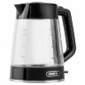 Чайник CENTEK CT-1014, 1,7 л, 2200 Вт, закрытый нагревательный элемент, стекло, черный, CT-1014 Black, 457623