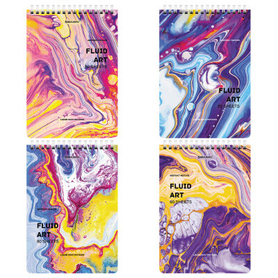 Блокнот А5 (146х206 мм), 80 л., гребень, картон, клетка, BRAUBERG, "Colorful art", 114371, 12 штук, 114371