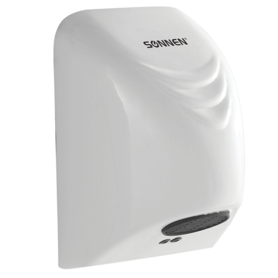 Сушилка для рук SONNEN HD-988, 850 Вт, пластиковый корпус, белая, 604189, 604189