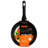 Сковорода 24 см, антипригарное покрытие, soft-touch ручка, SCOVO "Hi-Black", HB-003, 700964