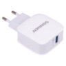 Зарядное устройство быстрое сетевое (220 В) SONNEN, USB QC 3.0 18 Вт, 3 А, белое, 455506, 455506