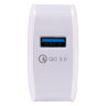 Зарядное устройство быстрое сетевое (220 В) SONNEN, USB QC 3.0 18 Вт, 3 А, белое, 455506, 455506