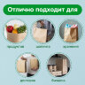 Крафт-пакет бумажный 22х12х25 см, КОМПЛЕКТ 50 шт., крученые ручки, плотность 90 г/м2, LAIMA ECO CRAFT, 609684, 609684