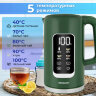 Чайник с терморегулятором и дисплеем, ДВОЙНЫЕ СТЕНКИ, SONNEN KT-8723EG, 1,7 л, 2200 Вт, изумрудный, 454689, 454689