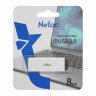 Флеш-диск 8 GB NETAC U185, USB 2.0, белый, NT03U185N-008G-20WH, 513701