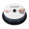 Диски DVD+R SONNEN, 4,7 Gb, 16x, Cake Box (упаковка на шпиле), КОМПЛЕКТ 25 шт., 513532, 513532