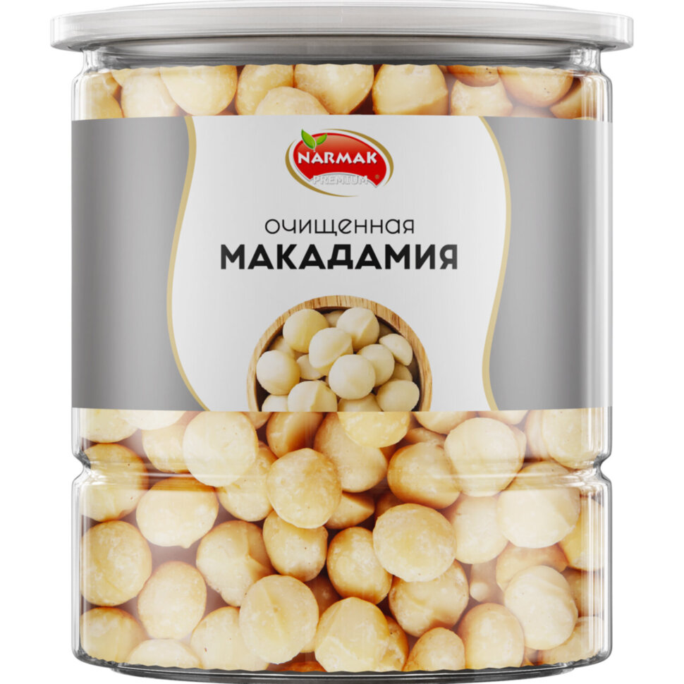 Макадамия очищенная натуральная, без пропитки сиропами и ароматизаторами NARMAK, 500 г, 623568