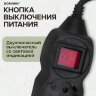 Удлинитель сетевой SONNEN U-133GS, 3 розетки, c заземлением, выключатель, 10 А, 3 м, черный, 513266, 513266