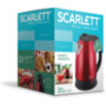 Чайник SCARLETT SC-EK21S76, 2 л, 1800 Вт, закрытый нагревательный элемент, сталь, красный, 455448