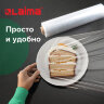 Пленка пищевая ПЭ 300 мм х 200 м, гарантированная длина, 6 мкм, вес 0,32 кг +-5%, LAIMA, 605037, 605037