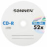Диски CD-R SONNEN, 700 Mb, 52x, Cake Box (упаковка на шпиле) КОМПЛЕКТ 25 шт., 513531, 513531