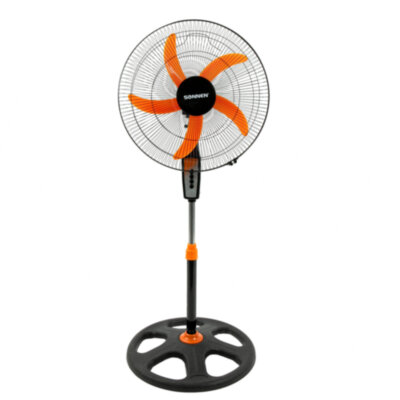 Вентилятор напольный, 3 режима, SONNEN TF-50W-45-А304, d=45 см, 50 Вт, черный, 454789, 454789