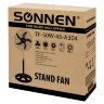 Вентилятор напольный, 3 режима, SONNEN TF-50W-45-А304, d=45 см, 50 Вт, черный, 454789, 454789