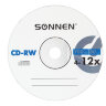 Диски CD-RW SONNEN 700 Mb 4-12x Bulk (термоусадка без шпиля), КОМПЛЕКТ 50 шт., 512578, 512578