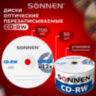 Диски CD-RW SONNEN 700 Mb 4-12x Bulk (термоусадка без шпиля), КОМПЛЕКТ 50 шт., 512578, 512578