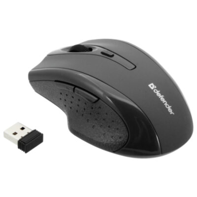 Мышь беспроводная DEFENDER Accura MM-365, 5 кнопок + 1 колесо-кнопка, оптическая, черная, 52365, 512861