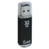 Флеш-диск 32 GB, SMARTBUY V-Cut, USB 2.0, металлический корпус, черный, SB32GBVC-K, 512186