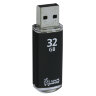 Флеш-диск 32 GB, SMARTBUY V-Cut, USB 2.0, металлический корпус, черный, SB32GBVC-K, 512186