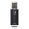 Флеш-диск 32 GB, SMARTBUY V-Cut, USB 2.0, металлический корпус, черный, SB32GBVC-K, 512186