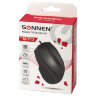 Мышь проводная SONNEN М-713, USB, 1000 dpi, 2 кнопки + колесо-кнопка, оптическая, черная, 512637, 512637