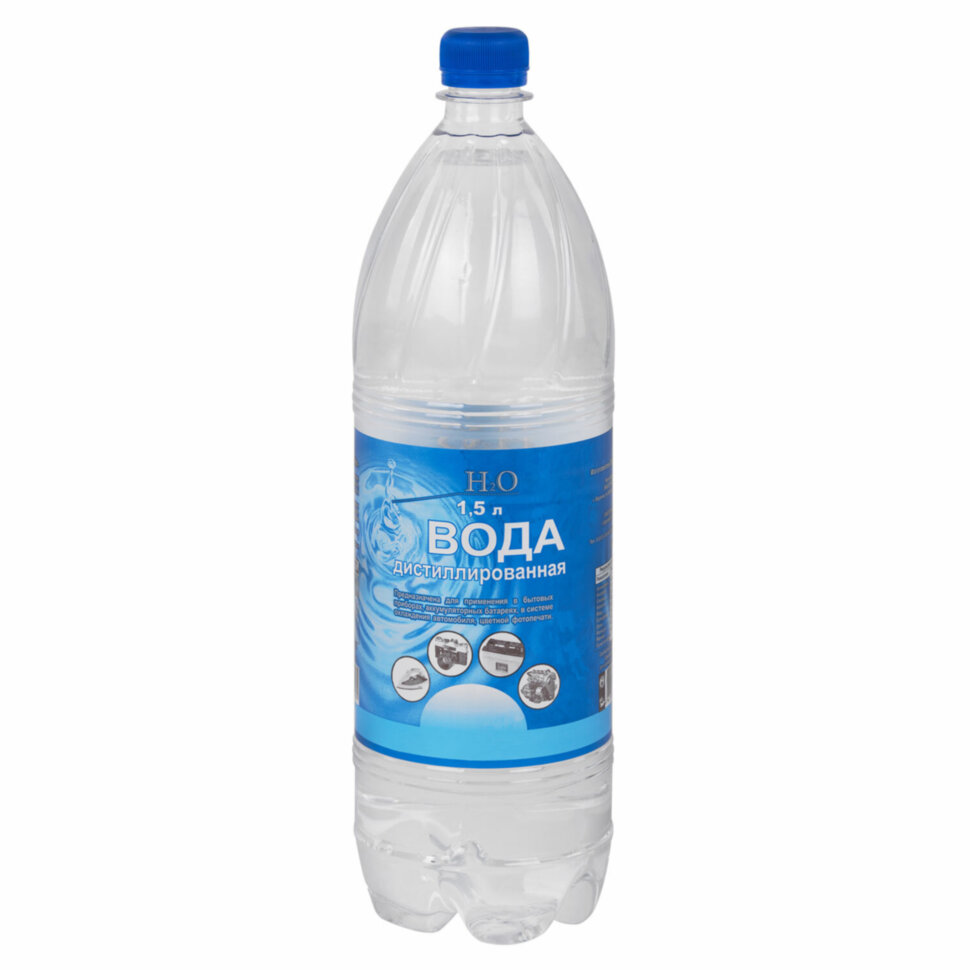 Вода дистиллированная 1,5 л, 6 шт., 609132