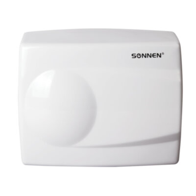 Сушилка для рук SONNEN HD-298, 1500 Вт, металлический корпус, антивандальная, белая, 604193, 604193