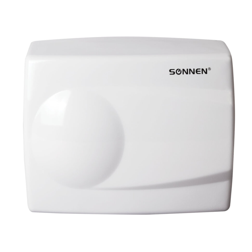 Сушилка для рук SONNEN HD-298, 1500 Вт, металлический корпус, антивандальная, белая, 604193, 604193