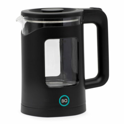 Чайник BQ (БИ-КЬЮ) KT2000G, 1,5 л, 1500 Вт, закрытый нагревательный элемент, стекло, черный, 86196739, 457560