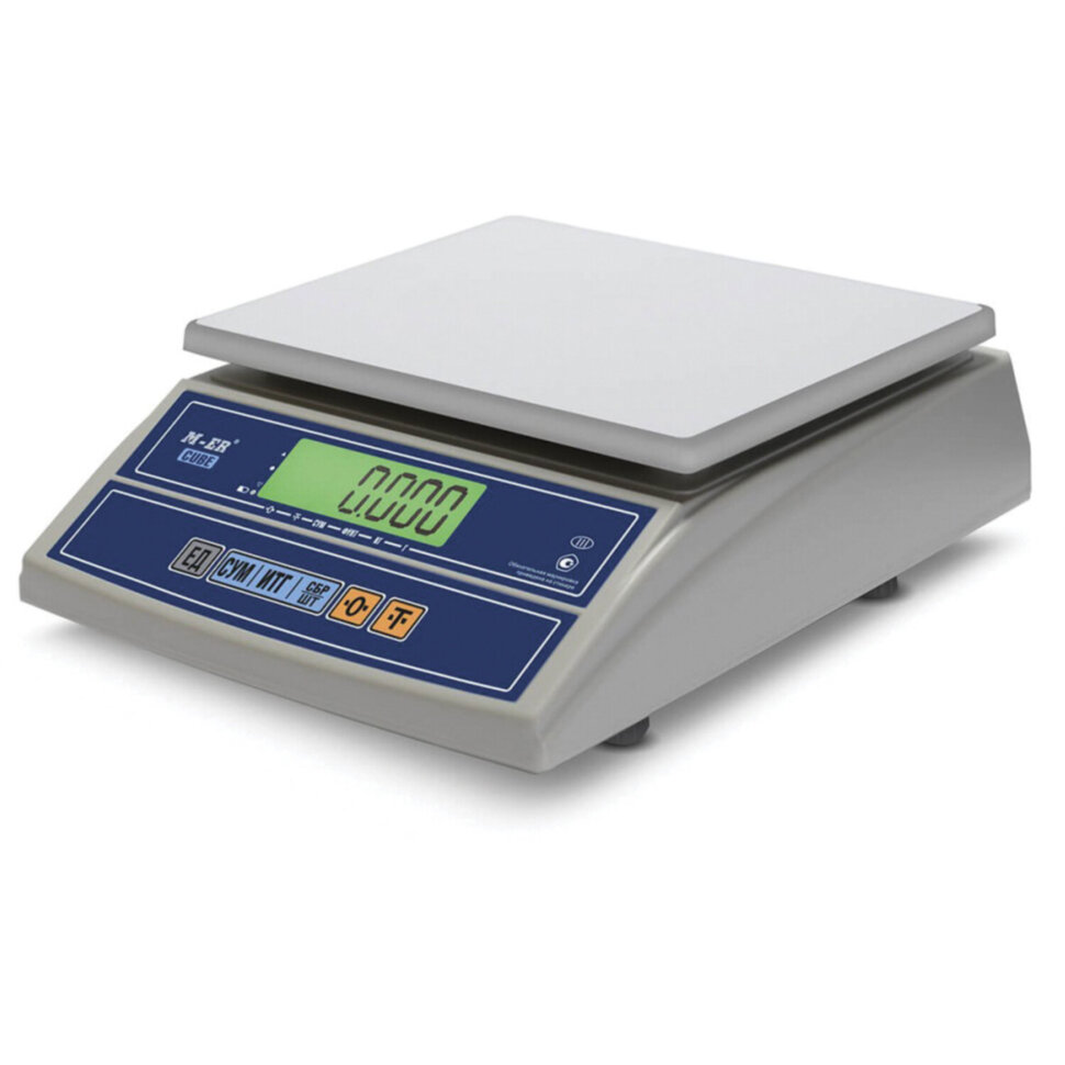 Весы фасовочные MERTECH M-ER 326FL-15.2LCD (0,05-15 кг), дискретность 2 г, платформа 280x235 мм, без стойки, 3056, 290617