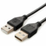 Кабель USB 2.0 AM-AM, 1,8 м, CABLEXPERT, двойной экран, медь, Pro, черный, пакет, CCP-USB2-AMAM-6, 514208