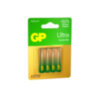 Батарейки КОМПЛЕКТ 4 шт., GP Ultra G-Tech, AAA (LR03, 24А), алкалиновые, мизинчиковые, 24AUA21-2CRSBC4, 457748