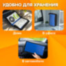 Портмоне для CD/DVD BRAUBERG на 96 дисков, обложка пластиковая, синий, 510091, 510091
