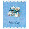 Фотоальбом BRAUBERG "Baby shoes" на 200 фото 10х15 см, твердая обложка, термосклейка, голубой, 39114, 391147, 391147