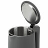 Чайник электрический с двойными стенками SONNEN KT-8719G, 1,5 л, 2200 Вт, графитовый, 454693, 454693