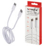 Кабель USB Type-C-Type-C с поддержкой быстрой зарядки, белый, 1 м, SONNEN, медный, 513613, 513613