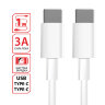 Кабель USB Type-C-Type-C с поддержкой быстрой зарядки, белый, 1 м, SONNEN, медный, 513613, 513613