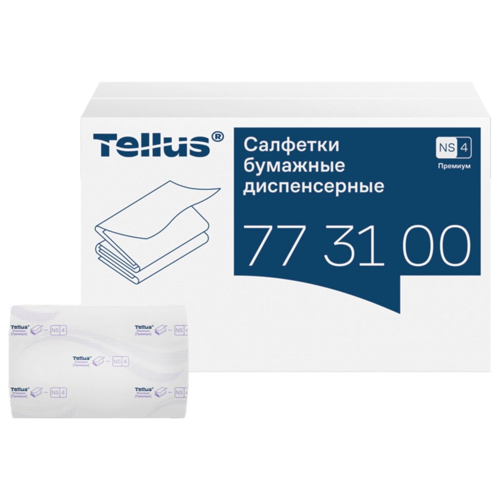 Салфетки Tellus/TORK (Система NS4) ПРЕМИУМ, 2-слойные, КОМПЛЕКТ 20 шт., 200 шт., белые, 773100, 118798