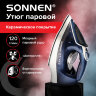Утюг паровой SONNEN SI-6008, 2200 Вт, керамическое покрытие, антикапля, серебристый/золотой, 456998, 456998